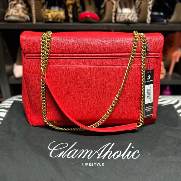 Glamaholic Large Flap Bag Red - Picture 2 of 6